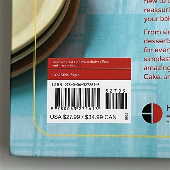 Brand New “Simply Vegan Baking” Hardcover Book by Freya Cox - Picture 3 of 7